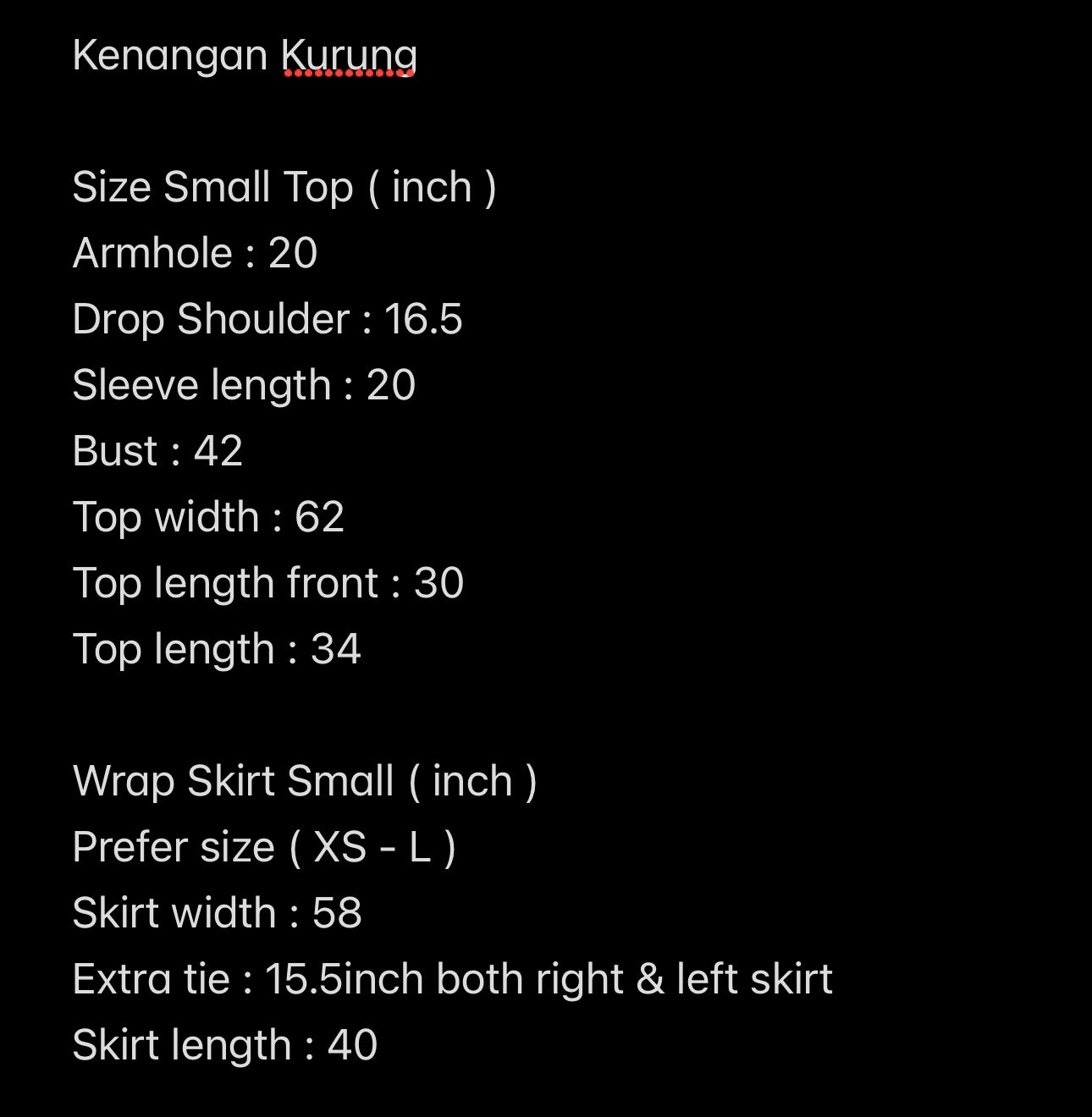 KENANGAN KURUNG IN MENTARI