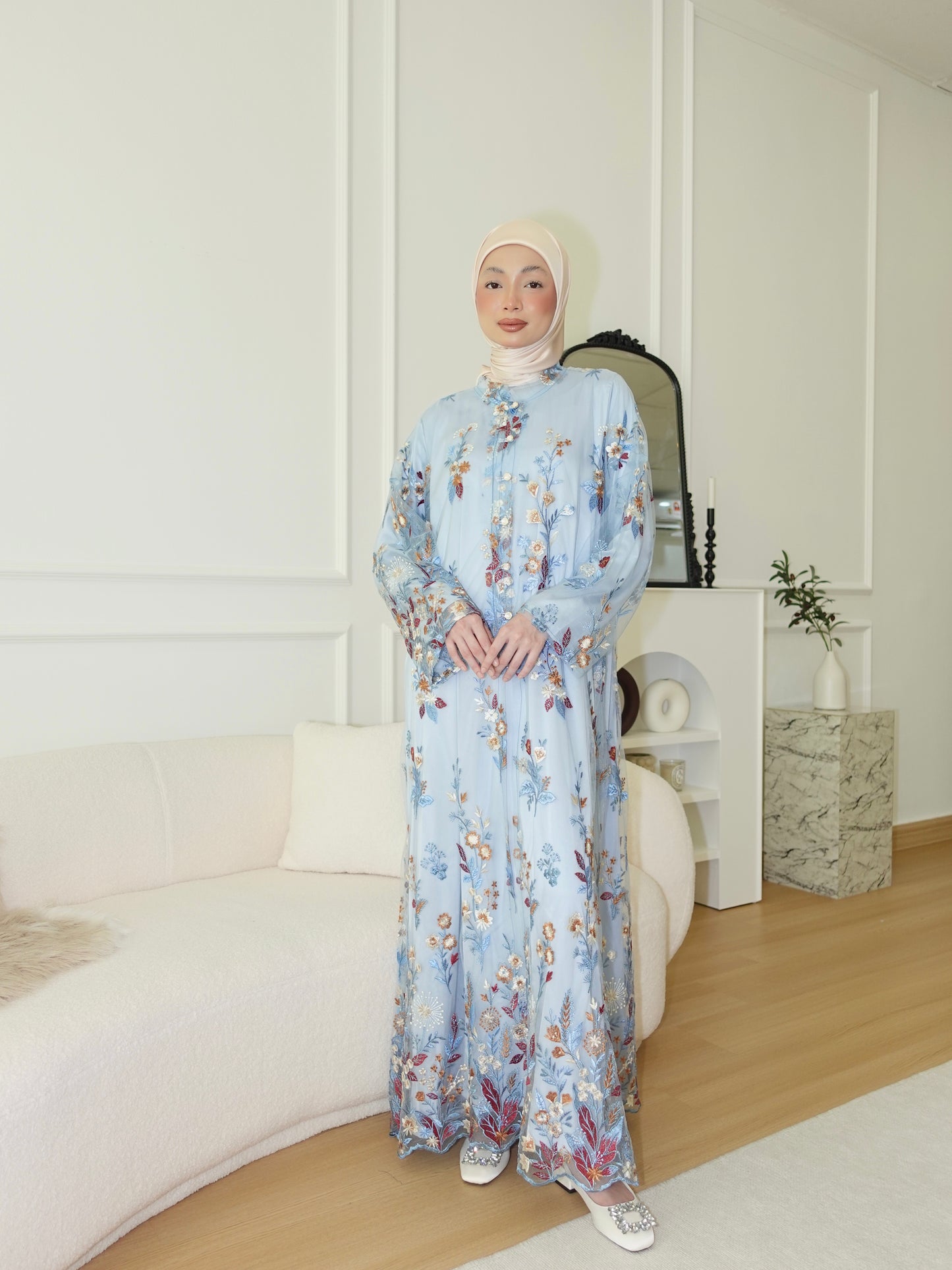 DIARA ABAYA IN BABY BLUE