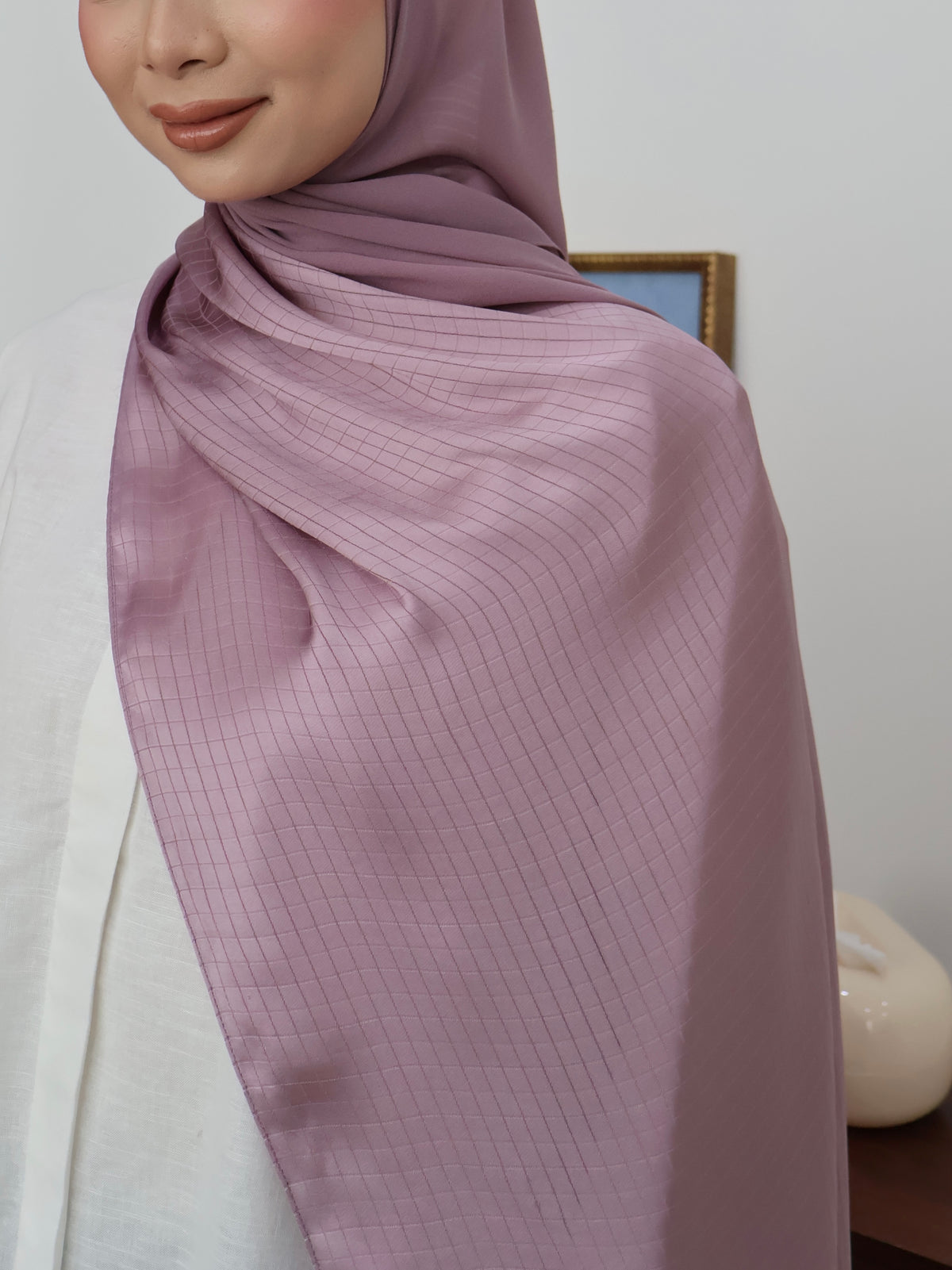 Vela Shawl in Dusty Purple