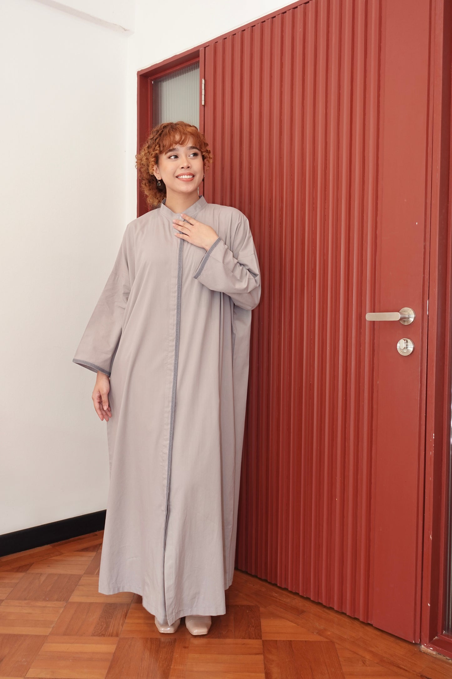 SLAYSA LONG TOP IN GREY