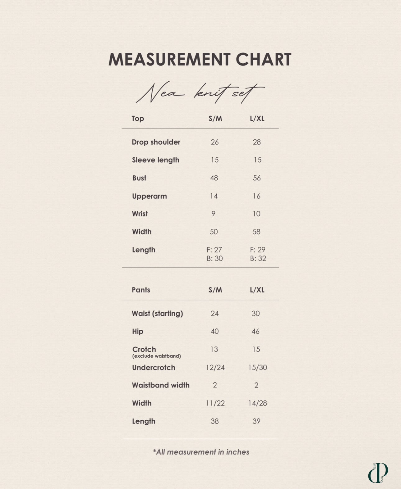 NEA KNIT SET IN CHOCOLATE