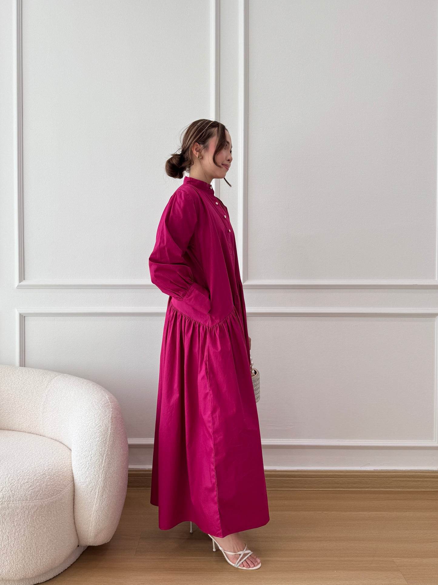 EMMA DRESS IN HOTPINK