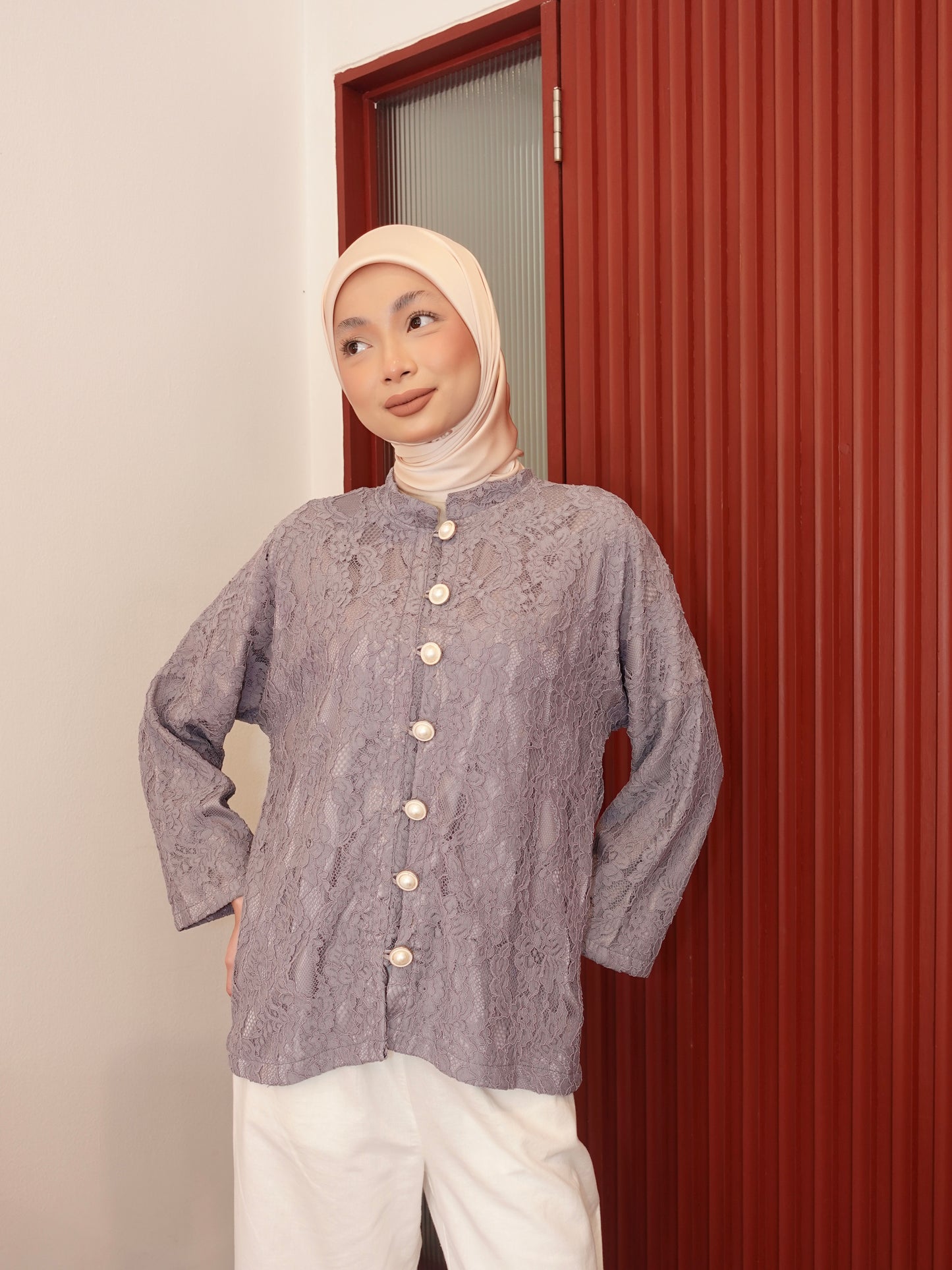 ANGGUN LACE TOP IN LILAC