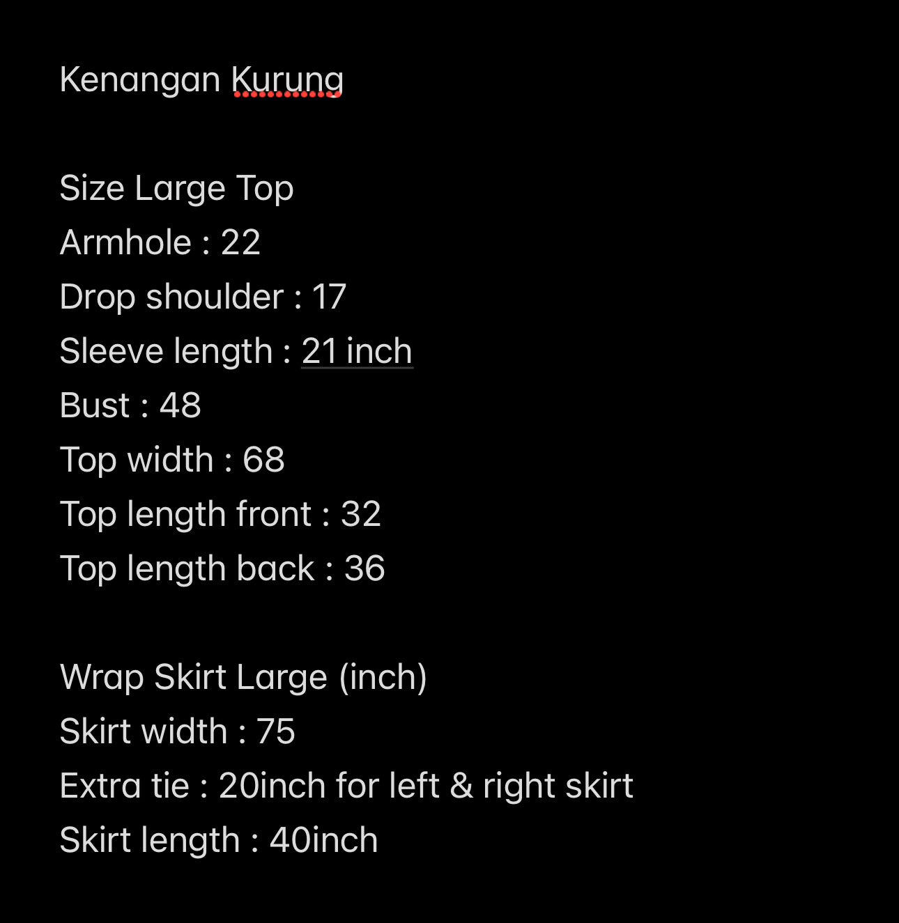 KENANGAN KURUNG IN MENTARI