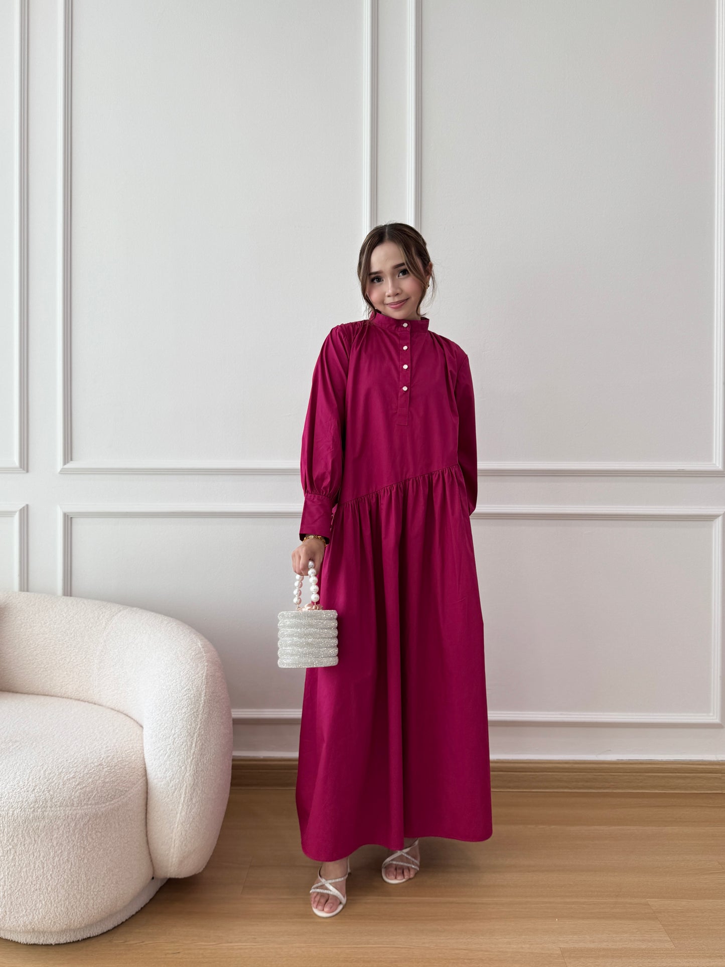 EMMA DRESS IN HOTPINK