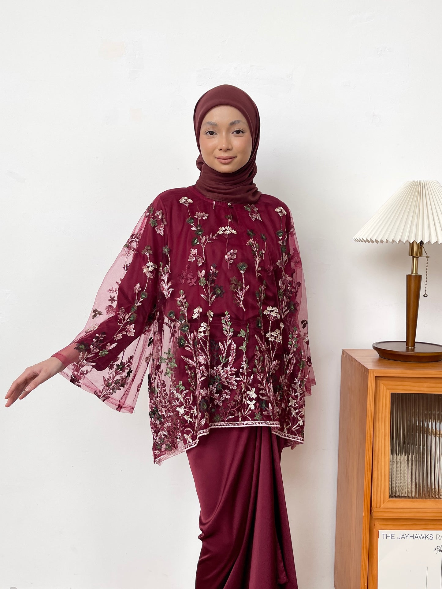 TERATAI KURUNG KEDAH IN MAROON