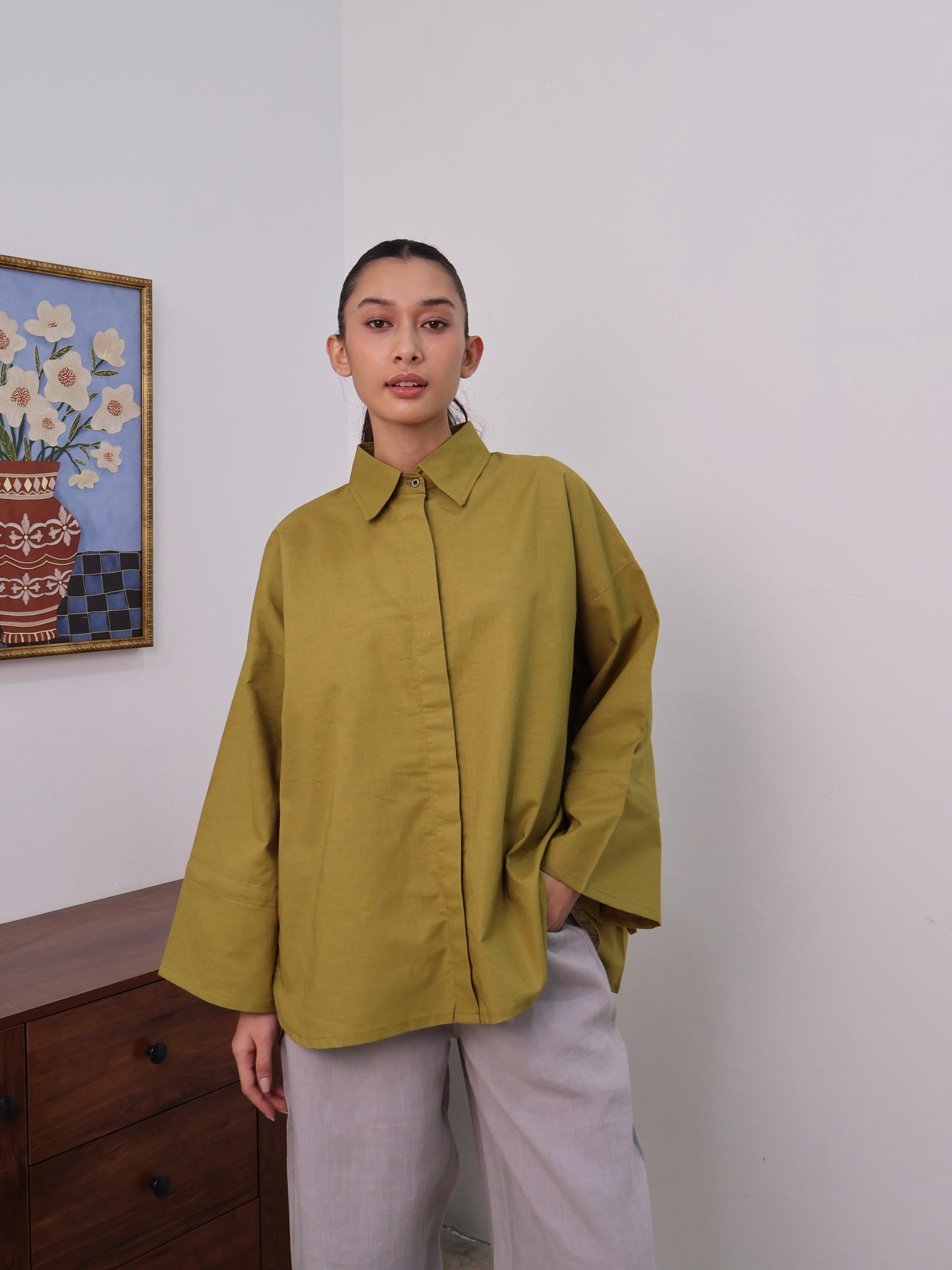 BETH LINEN IN GREEN