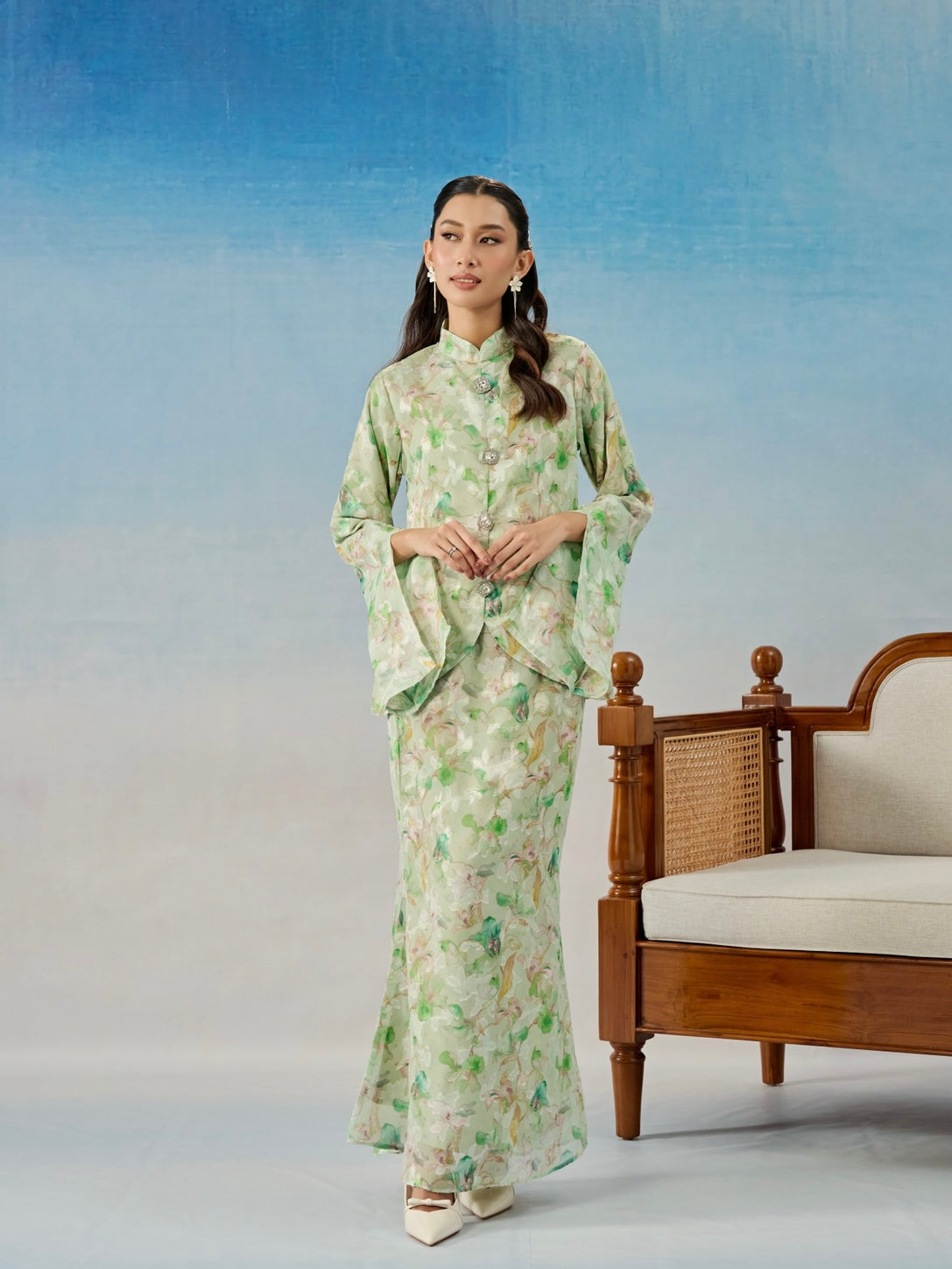 CAMELLIA KURUNG IN MINT PETAL
