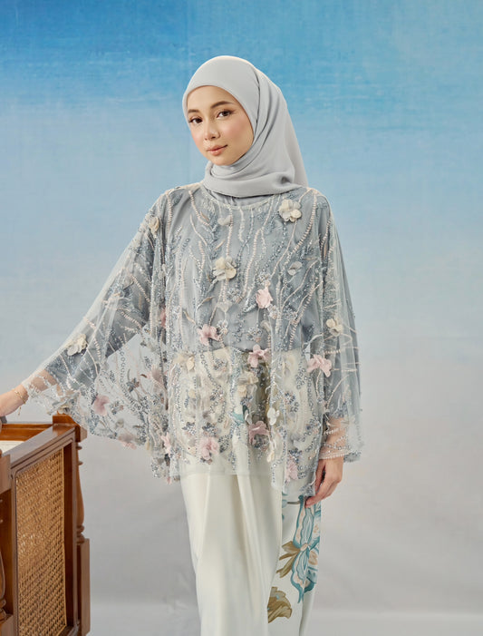 THEA CAFTAN IN GREYISH BLUE