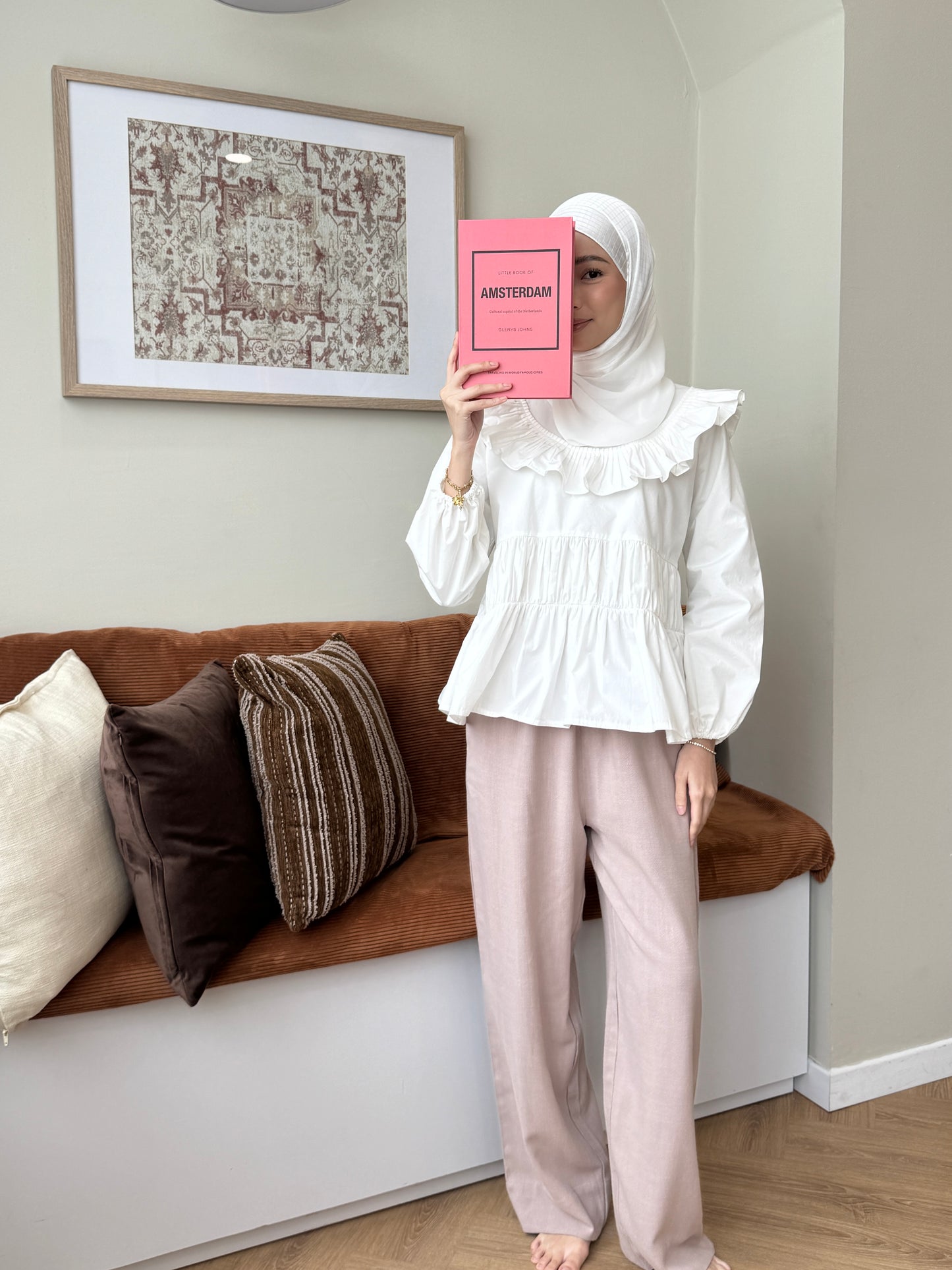 EASE LINEN PANTS IN TAUPE