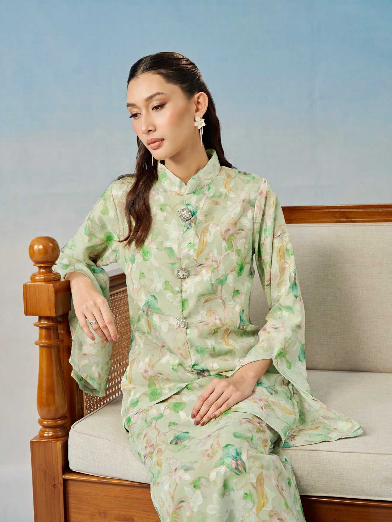 CAMELLIA KURUNG IN MINT PETAL