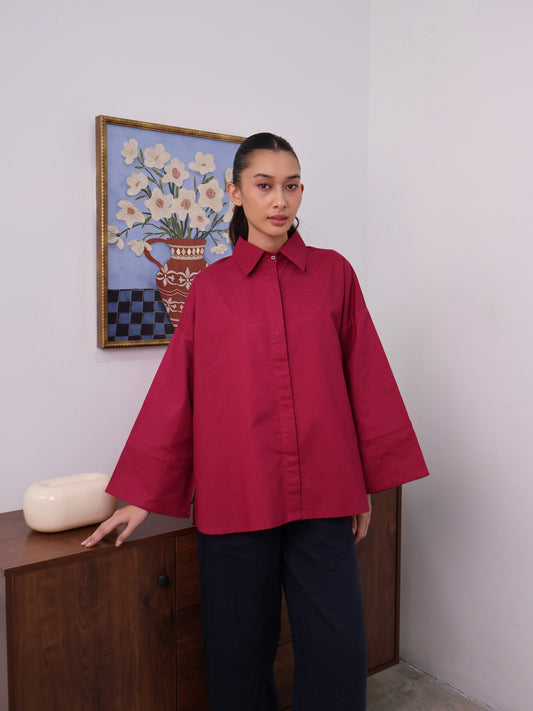 BETH LINEN IN HOT PINK