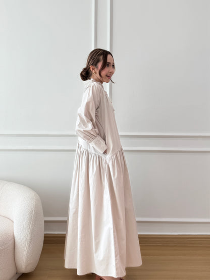 EMMA DRESS IN WHITE ASHES