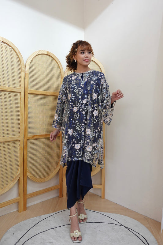 INDAH KURUNG IN NAVY BLUE