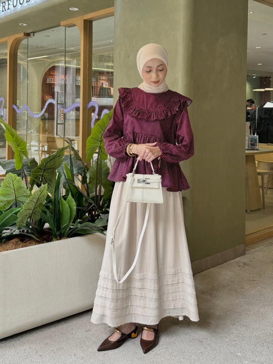 BIANCA SKIRT IN TAUPE