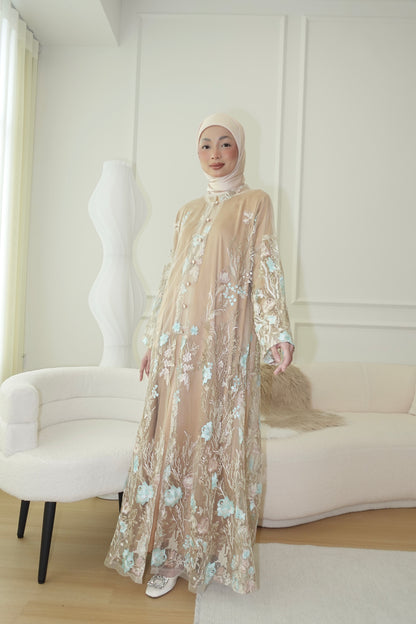 ZAIRA ABAYA IN COKLAT SUSU