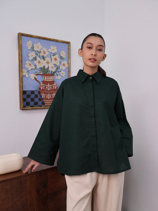 BETH LINEN IN EMERALD