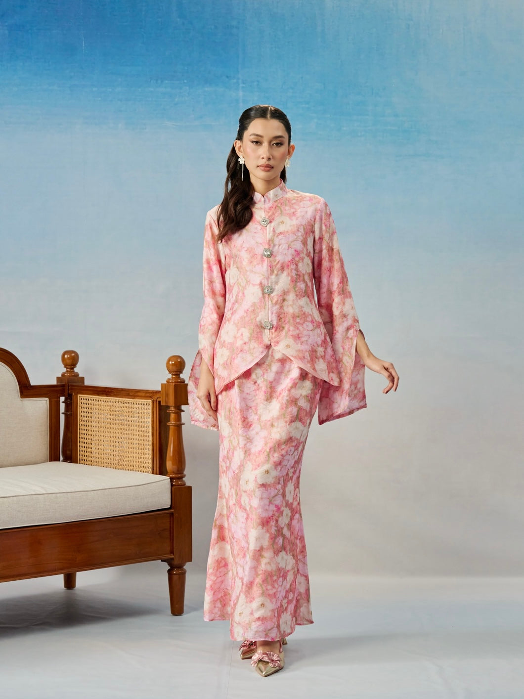 CAMELLIA KURUNG IN MISTY ROSE