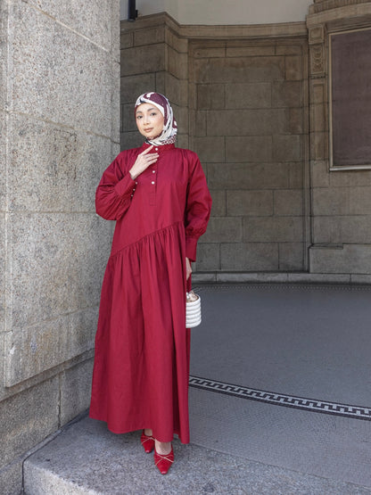 EMMA DRESS IN MAROON