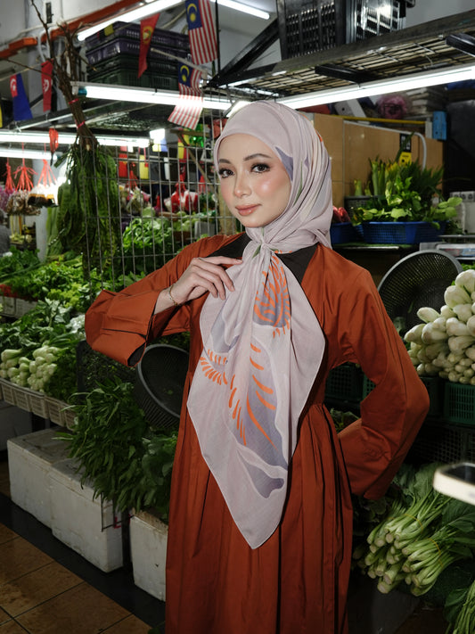 TUDUNG IRIS IN UNGU PUDAR