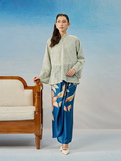 Aurelia Kurung in Sage Breeze