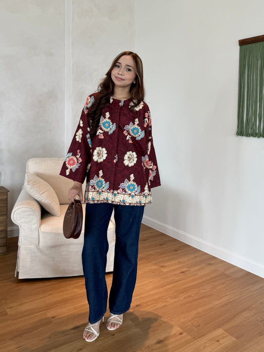 BATIK TIE DYE IN MAROON