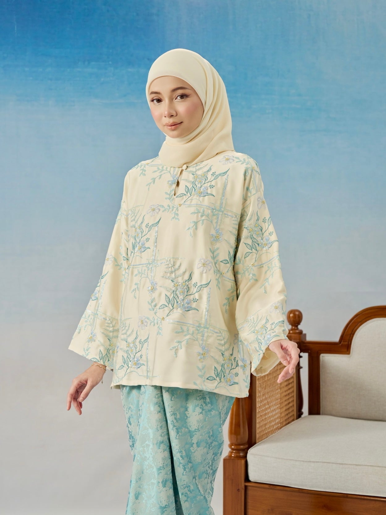 TANEA KURUNG IN PEARL AQUA