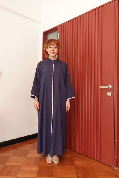 SLAYSA LONG TOP IN NAVY BLUE
