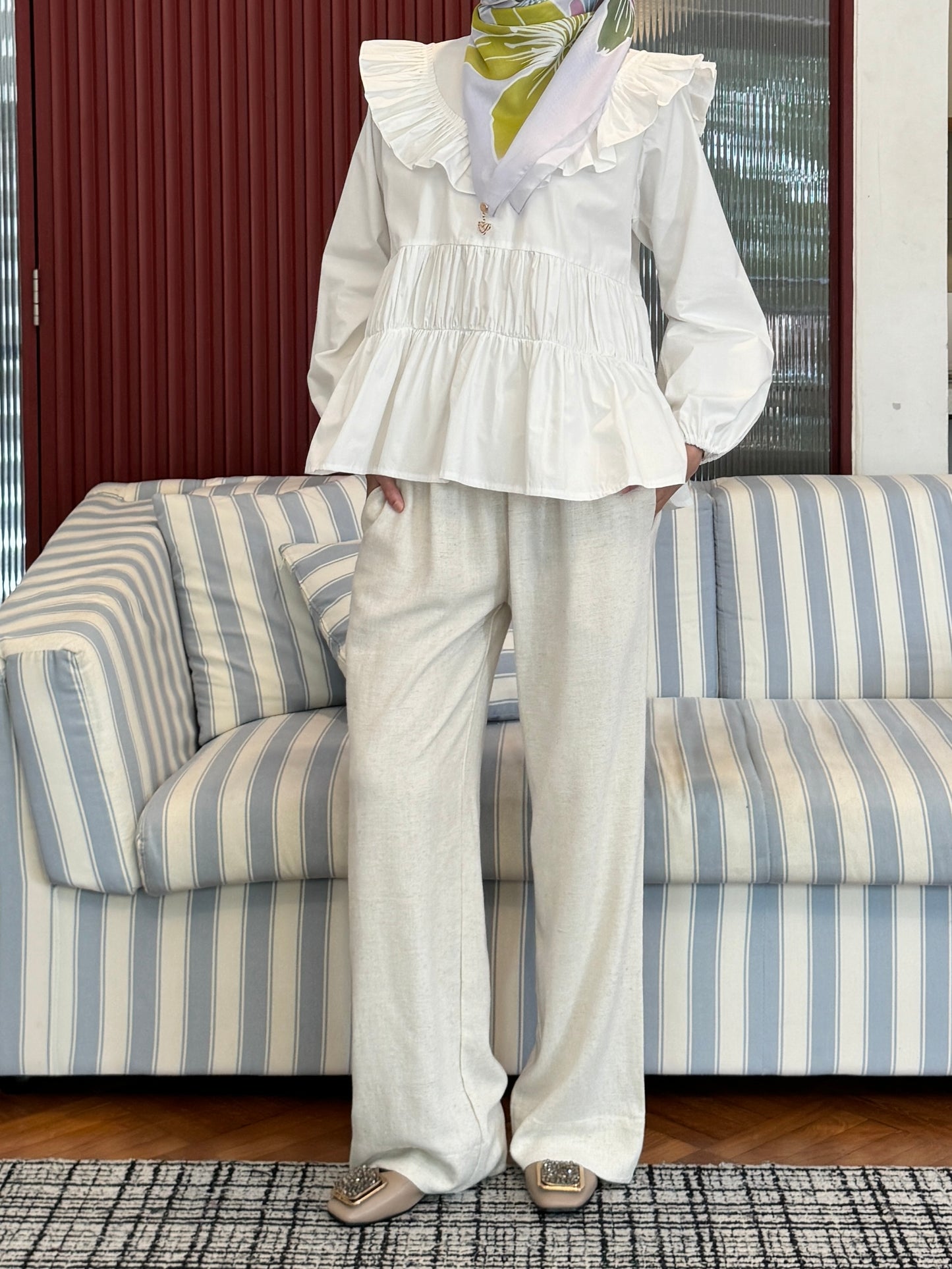 NEW EASE LINEN PANTS IN NATURAL