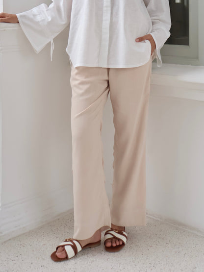 EASE LINEN PANTS IN CREAM