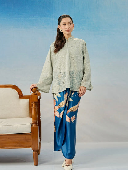 Aurelia Kurung in Sage Breeze