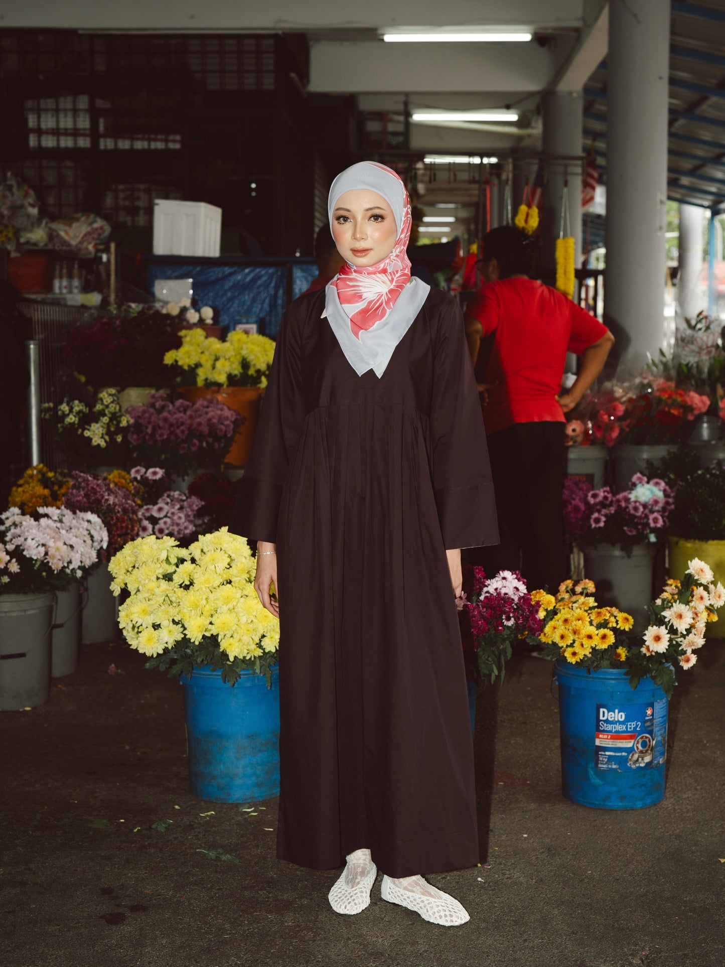 GAUN DWITONE IN CHOCOLATE