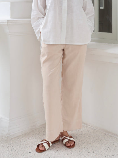 EASE LINEN PANTS IN CREAM