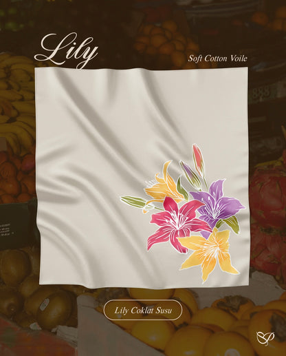 Tudung Lily in Coklat Susu