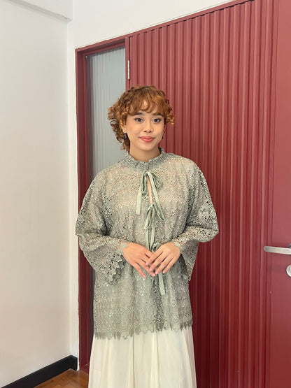 AYU COQUETTE TOP IN SAGE GREEN