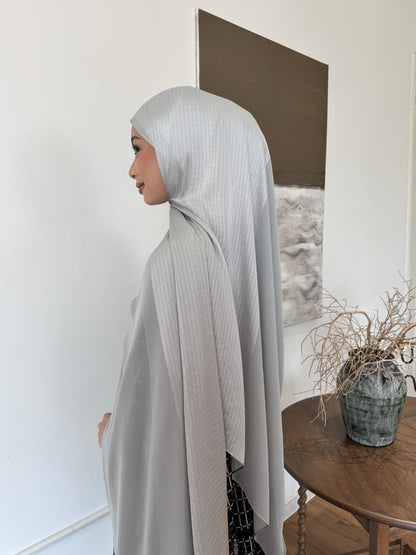 Vela Shawl in Dove Grey