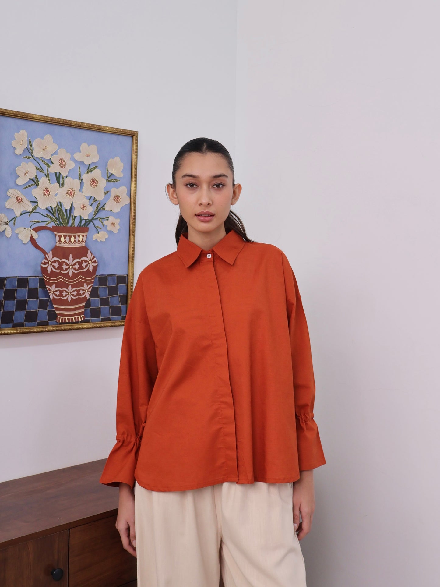 BETH LINEN IN ORANGE