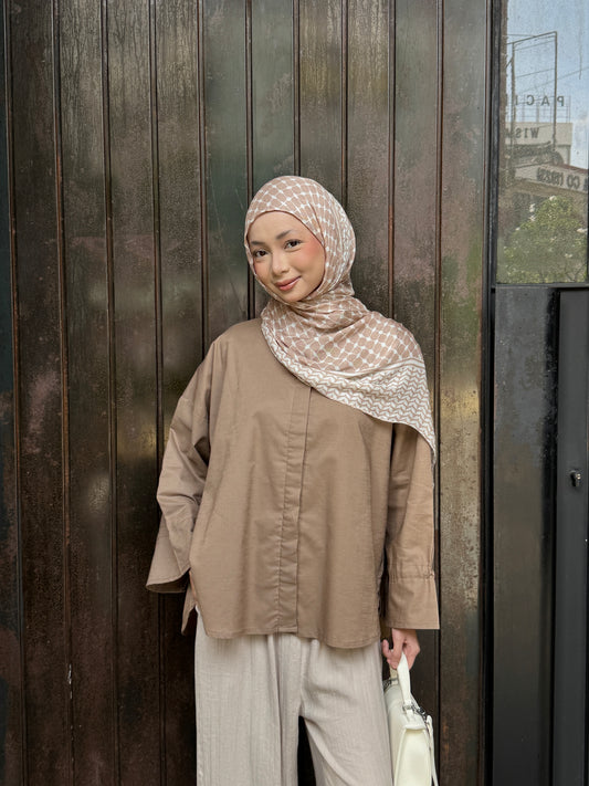 BETH LINEN IN BROWN