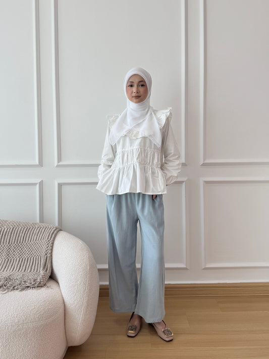 GRACE LINEN PANTS IN BLUE JEANS