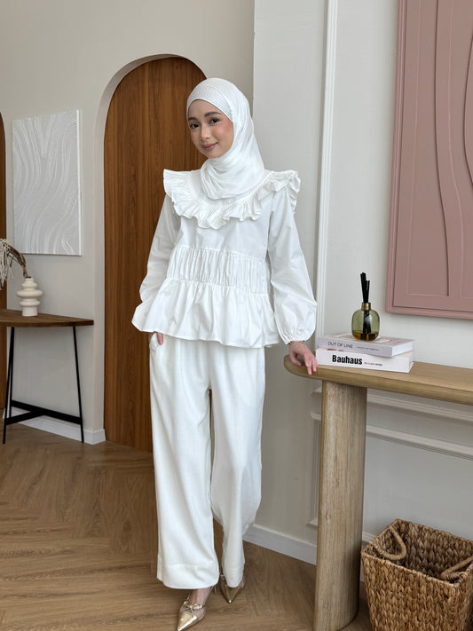 EASE LINEN PANTS IN WHITE (100% NATURAL FIBRE)