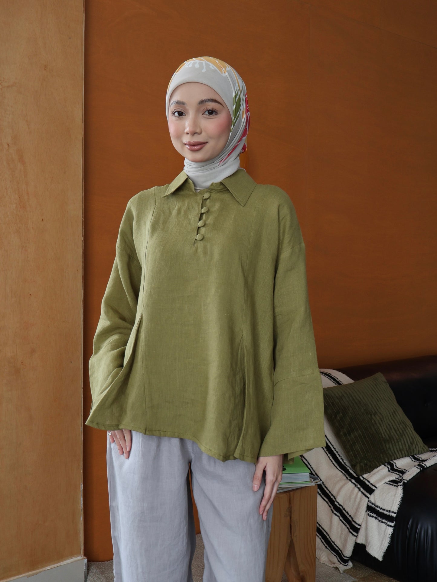 WILLOW LINEN IN GRASS GREEN