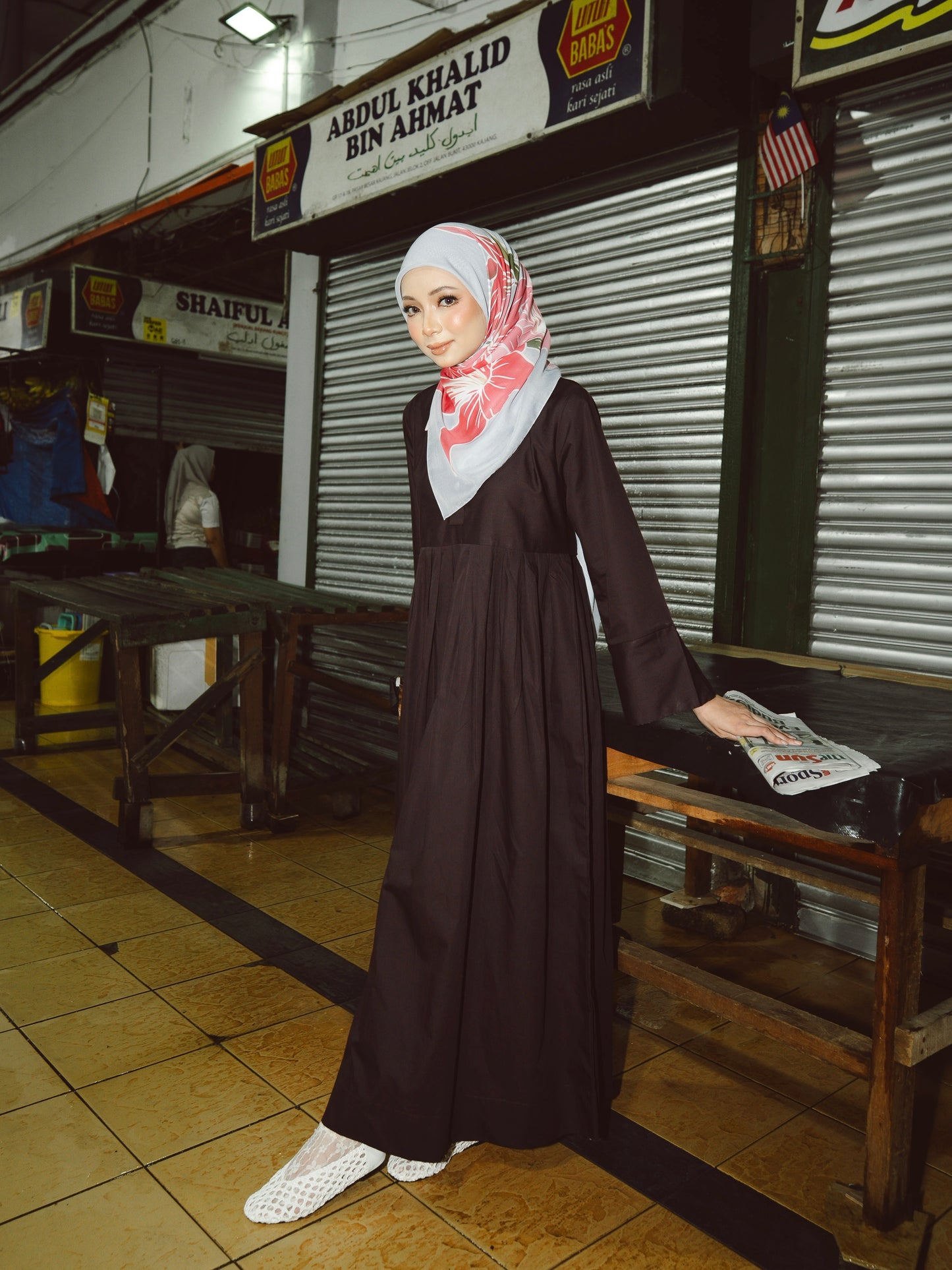 GAUN DWITONE IN CHOCOLATE