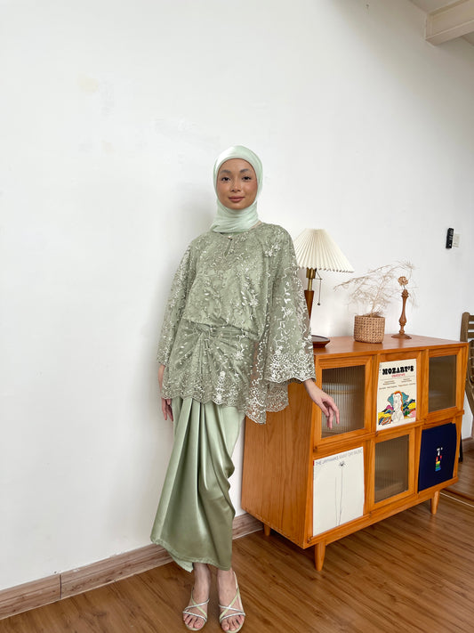 CEMPAKA KURUNG KEDAH IN SAGE GREEN